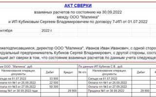 Как сделать акт сверки в унф