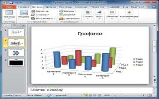 Как создать график в презентации powerpoint