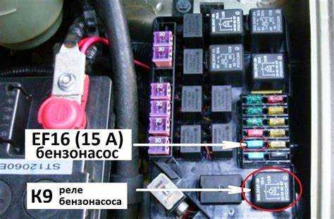 Расположение реле бензонасоса под капотом