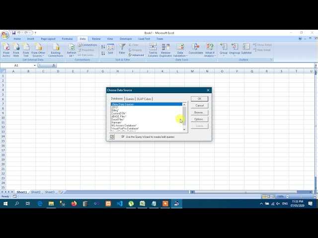 Импорт dbf файла через встроенный мастер Excel