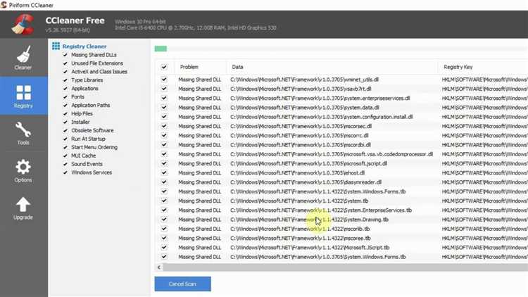 Выбор инструментов для очистки реестра в Windows 7