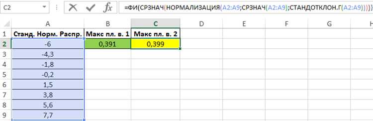 Как вычислить плотность населения в excel формула