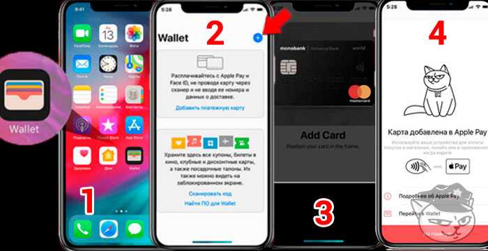 Добавление карты Тинькофф через приложение Wallet
