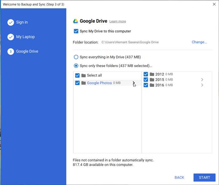 Использование веб-версии Google Фото для загрузки